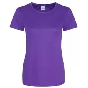 Image of AWDis Just Cool Womens/Ladies Girlie Smooth T-Shirt (M) (Purple)