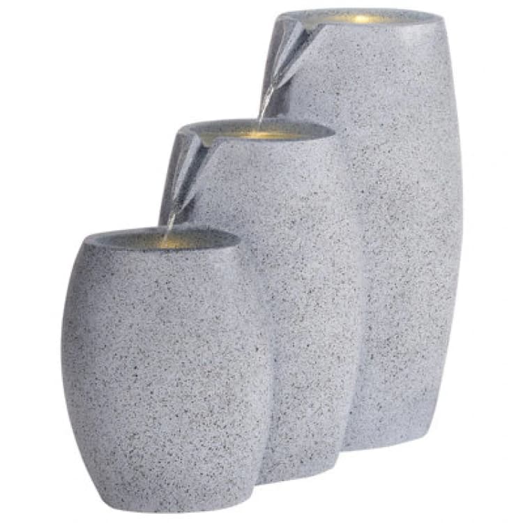 Image of Beliani Garden Water Feature Arkle LED Grey