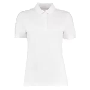 Image of Kustom Kit Womens/Ladies Slim Fit Short Sleeve Polo Shirt (8) (White)