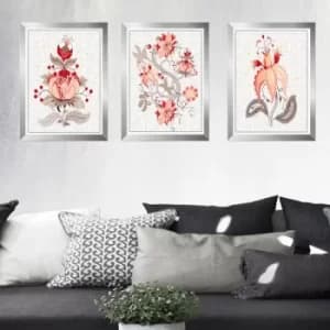 Image of SET_300 Multicolor Decorative Framed Painting (3 Pieces)