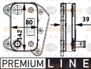 Image of x1 Behr Heat Exchanger 8MO376726-321 Genuine replacement part for Car Made in SK