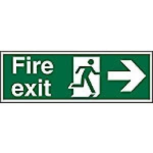 Image of Fire Exit Sign Right Arrow Acrylic 15 x 45 cm