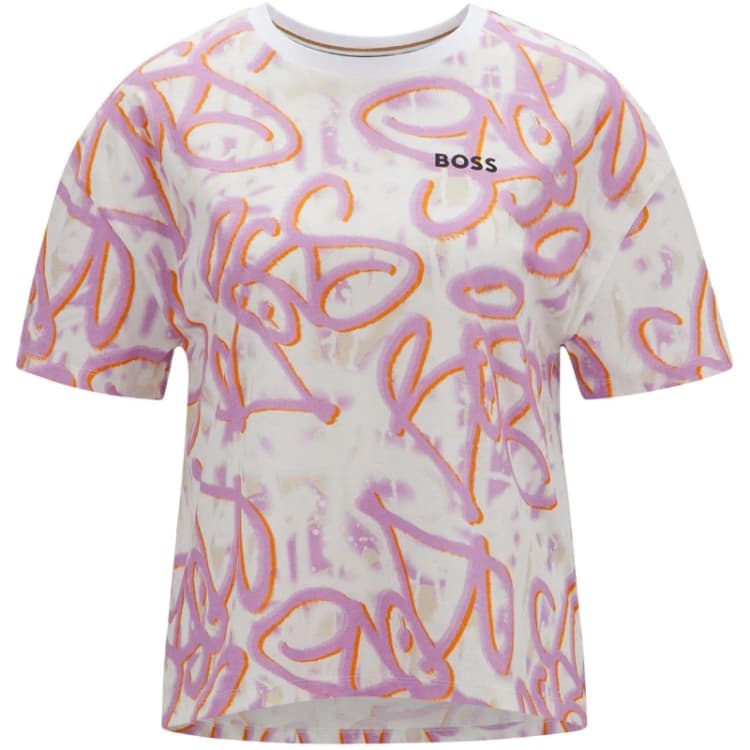 Image of Boss Womens Elowa Regular Fit T-Shirt Open Misc female 8 (S)
