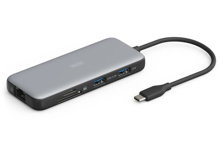 Image of Digitus USB-C docking station. 8-port