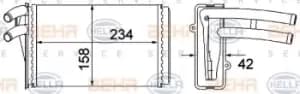 Image of Behr Heat Exchanger 8FH351045-101 70818672 Genuine replacement Car part
