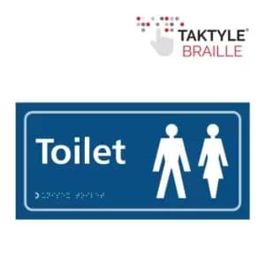 Image of Toilet (Ladies/Gents Symbol) - Taktyle (300 x 150mm)