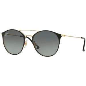 Image of Ray-Ban Highstreet Sunglasses RB3546 187/71 Size 52 - Black and Gold