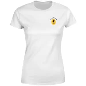 Image of Jurassic Park Amber Sample Embroidered Womens T-Shirt - White - XS