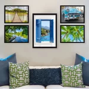Image of SET_110 Multicolor Decorative Framed Painting (5 Pieces)