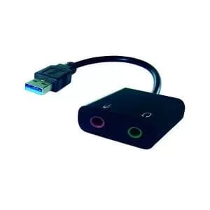 Image of Connekt Gear USB-A 2x3.5mm Stereo Jack Adapter A Male Female 26-2918