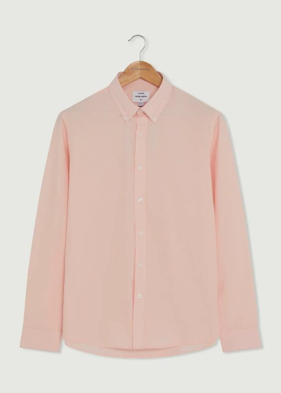 Image of Peter Werth Mens Peak LS Shirt in Pink Size: Medium Pink Male M