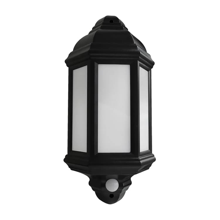 Image of Eterna 7W 3000K LED Half Lantern With 120° PIR VECOHPIRBK