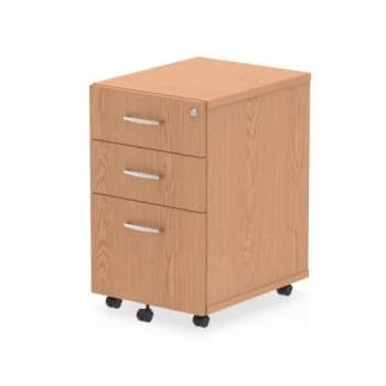 Image of Trexus Tall Under Desk Mobile Pedestal 440x550x695mm Oak Ref I001660