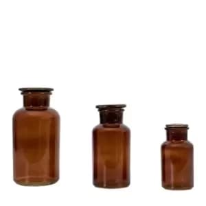 Image of Apotheca Set of 3 Glass Vases Brown