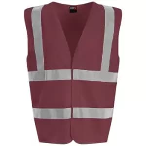 Image of PRO RTX High Visibility Unisex Waistcoat (XXL) (Maroon) - Maroon