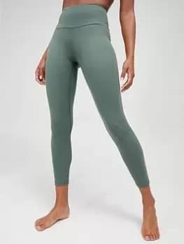 Image of adidas Yoga Essentials 7/8 Leggings - Dark Green, Dark Green, Size XS, Women