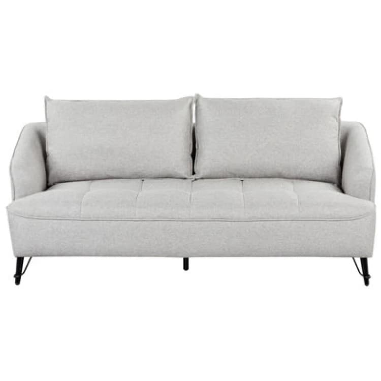 Image of Beliani Sofa 3 Seater Hobro Fabric Light Grey