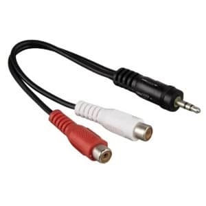 Image of 3.5MM PLUG - 2X RCA PLUG ADAPTER