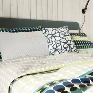 Image of Helena Springfield Clara Kingsize Duvet Cover Set, Green & Ink