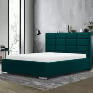 Image of Tuanso Bed Super King Plush Velvet Green