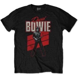 Image of David Bowie - Red Sax Mens Medium T-Shirt - Black