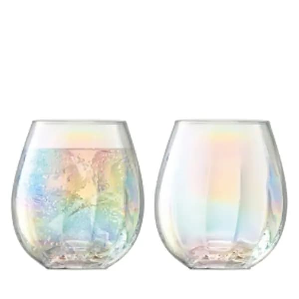 Image of Lsa Pearl-Look Tumbler, Set of 2
