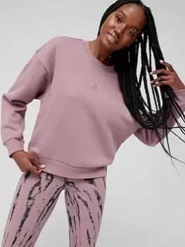 Image of adidas All SZN Sweatshirt - Light Red, Light Red Size XL Women