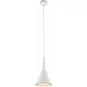 Image of Loops - Ceiling Pendant Light White Plaster & Matt White Paint 40W E14 Dimmable