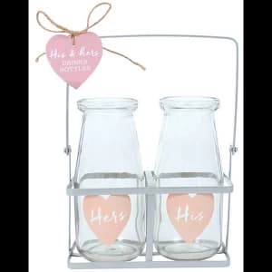 Image of His & Hers Glass Bottle Set
