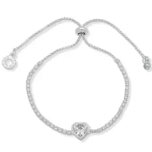 Image of Ladies Anne Klein Jewellery Base metal BR STONE SLIDER-SLV/CRY