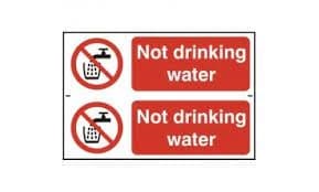 Image of ASEC Not Drinking Water 200mm x 300mm PVC Self Adhesive Sign