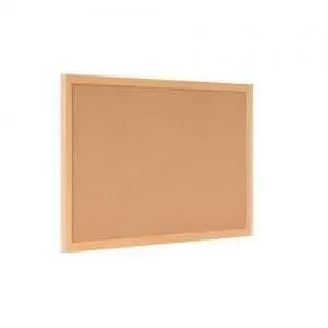 Image of Bi-Office Earth-It Cork Noticeboard Oak Frame 90x60cm 43870BS