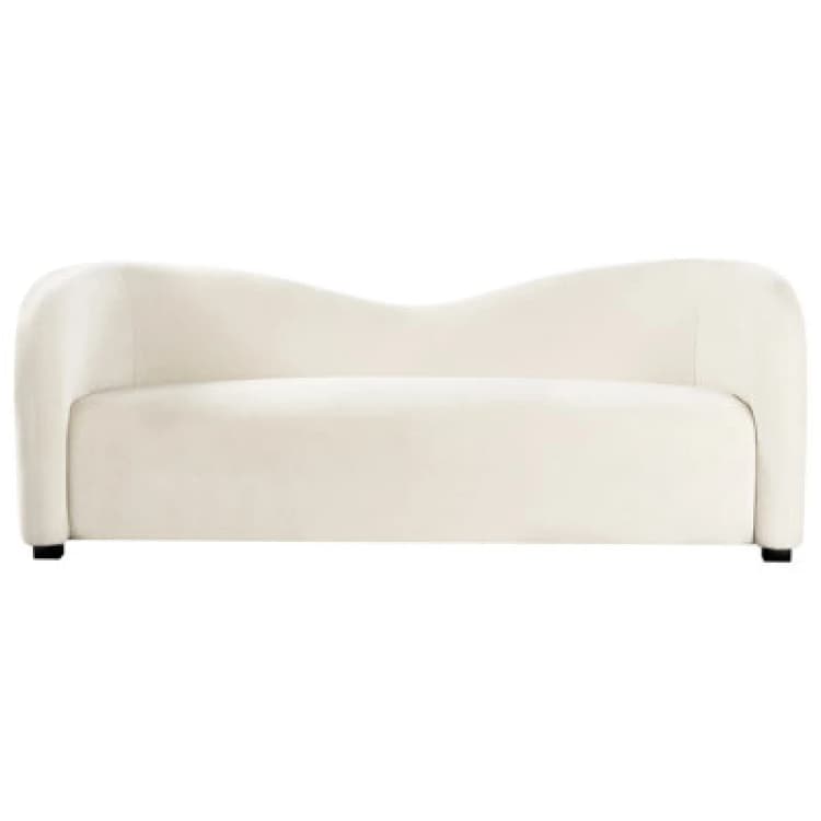 Image of Beliani Sofa 3 Seater Veltada Velvet Off-White