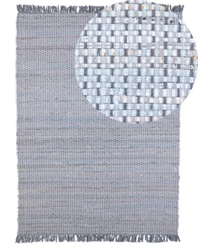 Image of Beliani Rug Besni Grey 160 X 230 Cm Cotton
