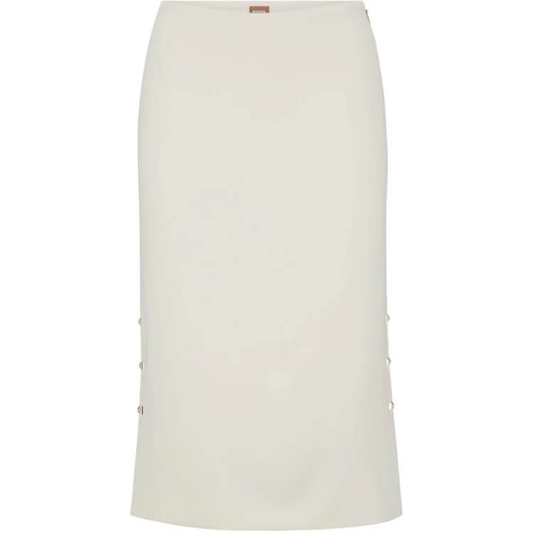 Image of Boss Womens Vevoka Tailored Pencil Skirt Open White female 6 (XS)