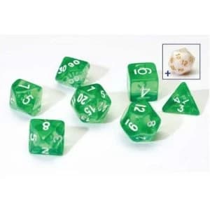 Image of Sirius Dice - Translucent Green Poly Set