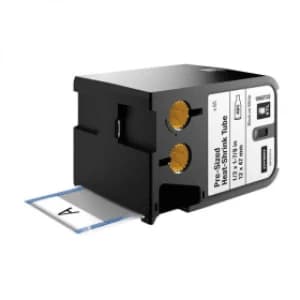 Image of Dymo 1868732 Black on White Heat Shrink Tubing 12mm x 47mm 65 Pre Sized Labels