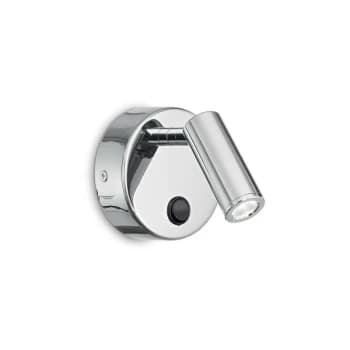 Image of Ideal Lux PAGE - Integrated LED Indoor Reading Wall Lamp 1 Light Chrome 3000K