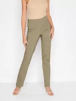Image of Long Tall Sally Khaki Straight Bi Stretch 36, Green, Size 14, Women