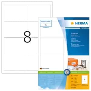 Image of HERMA Labels Premium A4 97x67.7mm white paper matt 800 pcs.
