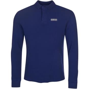 Image of Barbour International Honeycomb Pique L/S Polo - Regal Blue BL46