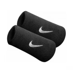 Image of Nike Swoosh Double Wristbands Black