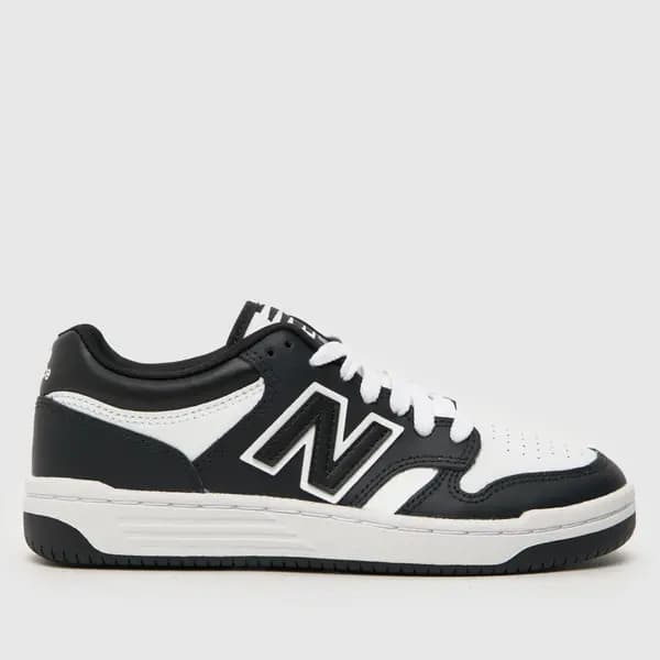 Image of New Balance Black & white 480 Youth trainers Black & White UK 4 (EU 37)