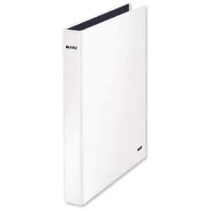 Image of Leitz WOW A4 Ring Binder 2 D-Ring Size 25mm for 250 Sheets Maxi White Pack of 10