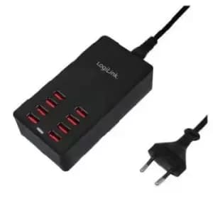 Image of LogiLink PA0140 PA0140 USB charging station Mains socket Max. output current 8800 mA 8 x USB Auto-Detect