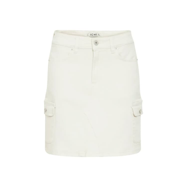 Image of Ichi Mini skirt woman Ichi Ziggy SK4 Blanc Female 36