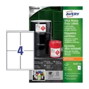 Image of Avery B3483-50 self-adhesive label Rectangle Permanent White 200 pc(s)