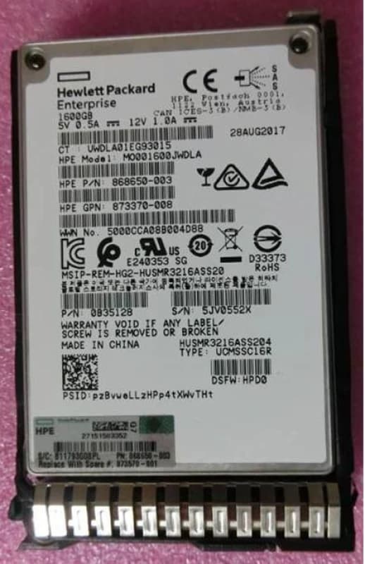 Image of HPE 1.6 SS 12G SFF SC DS MU SSD