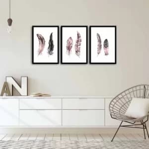 Image of 3PSCT-08 Multicolor Decorative Framed MDF Painting (3 Pieces)