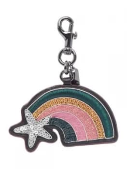 Image of Coach Embellished rainbow bag charm Black Multi
